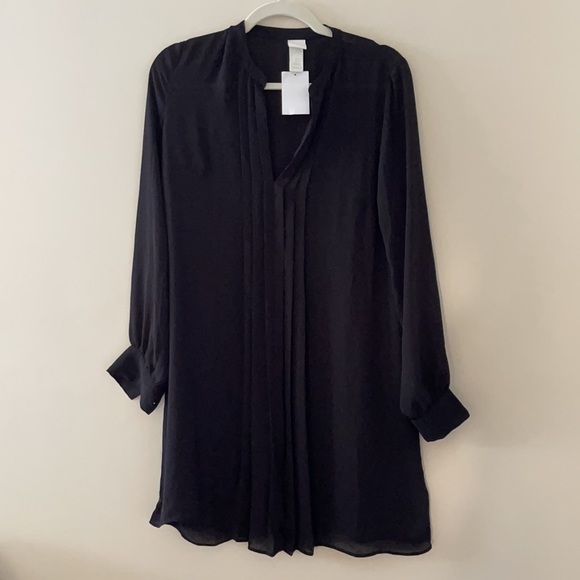 H&M Black lightweight Tunic with Pin-tucks - NWT 6 - Picture 6 of 8